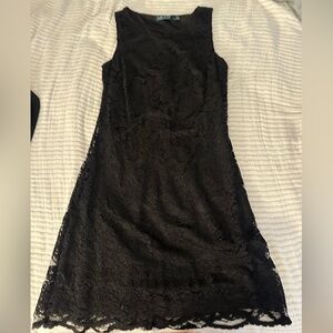 Lauren Ralph Lauren Elegant Black Midi Dress